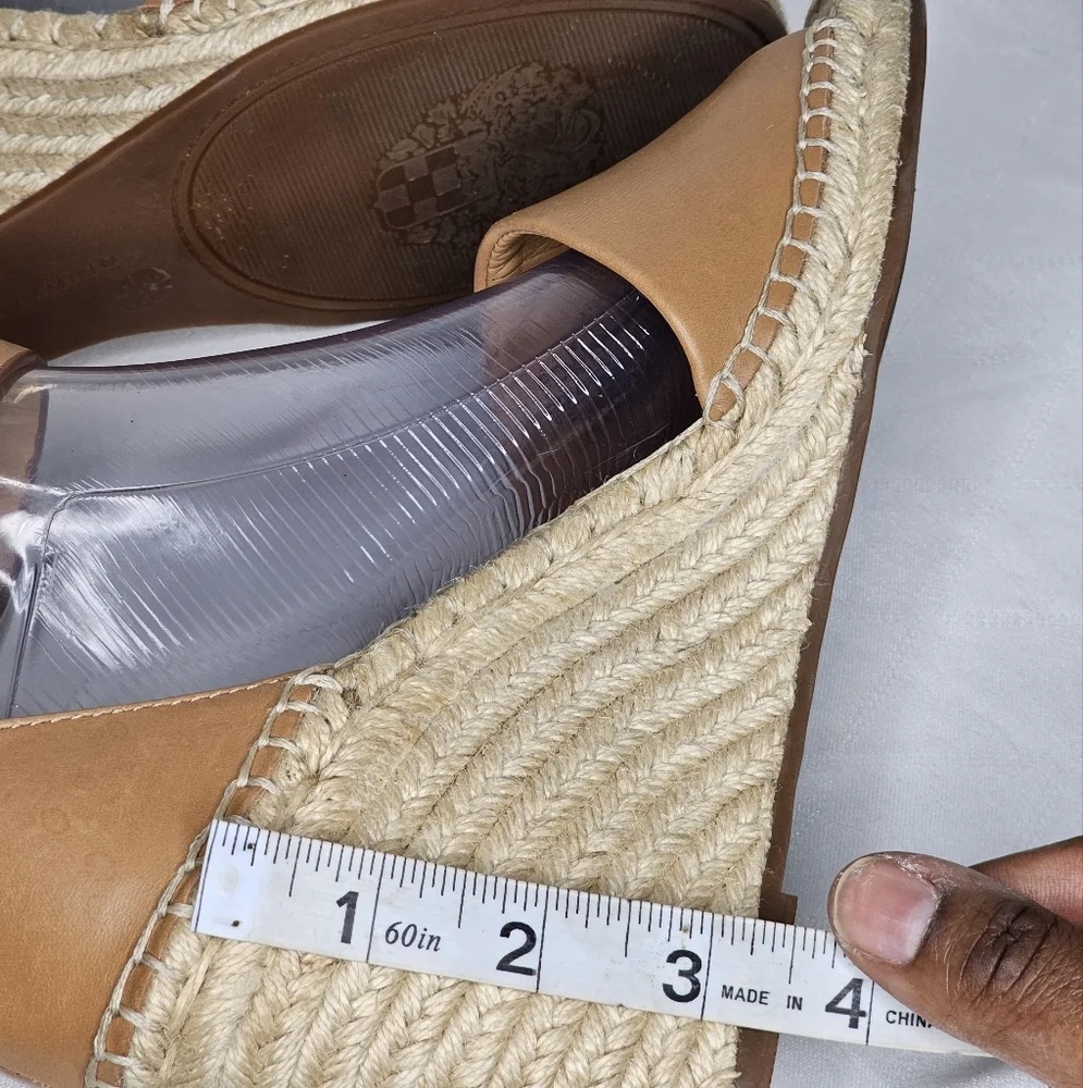 Vince Camuto Leera Espadrille Wedge Sandal Tan 10M
